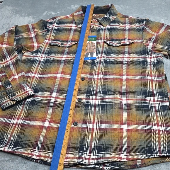 Orvis HV WT Flannel NWT Brown Plaid Men's Size L Outdoor Camping Hiking Gorpcore - Picture 6 of 8
